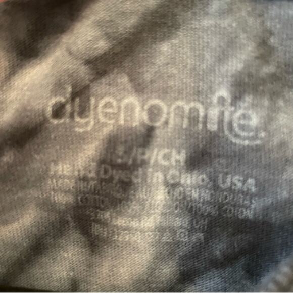 Dyenomite Sgray black tie dye Buckeye State Ohio short sleeve t-shirt cropped - Picture 4 of 7